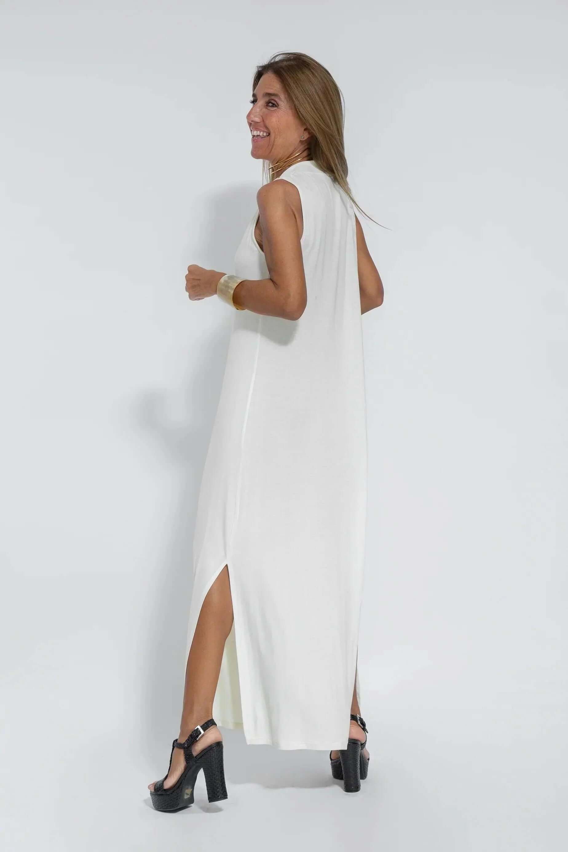 Juno - Women's Elegant Pleated Maxi Dress