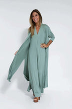 Juno - Women's Elegant Pleated Maxi Dress