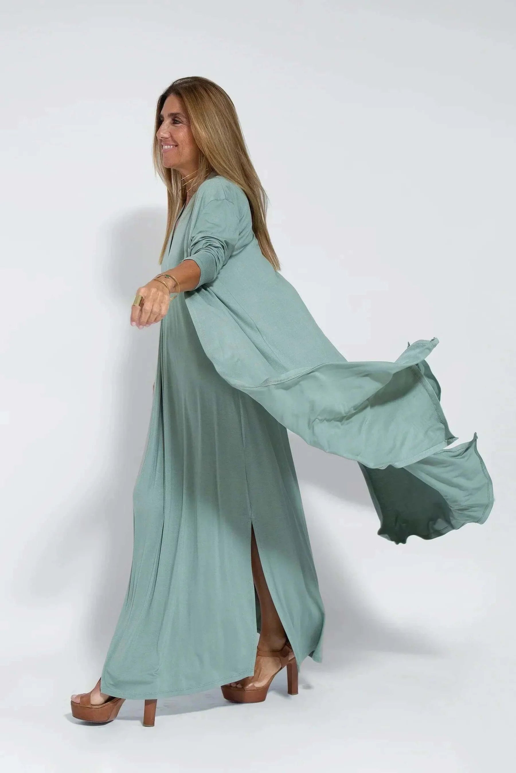 Juno | Women's Elegant Pleated Maxi Dress