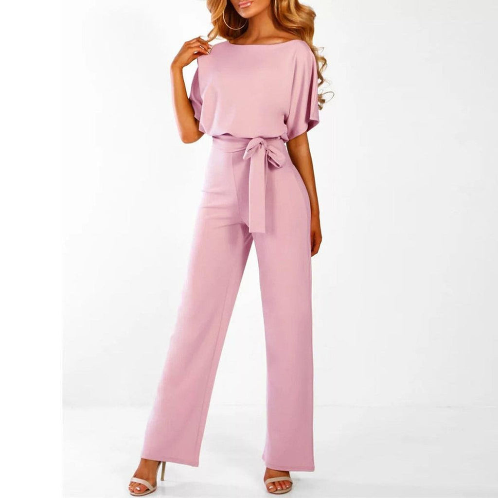 Keira - Women's Elegant Tie-Waist Jumpsuit