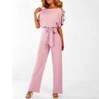 Keira - Women's Elegant Tie-Waist Jumpsuit