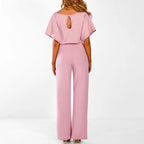 Keira - Women's Elegant Tie-Waist Jumpsuit