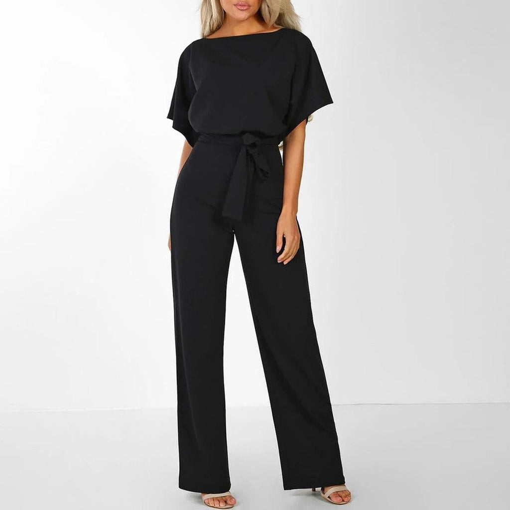 Keira - Women's Elegant Tie-Waist Jumpsuit