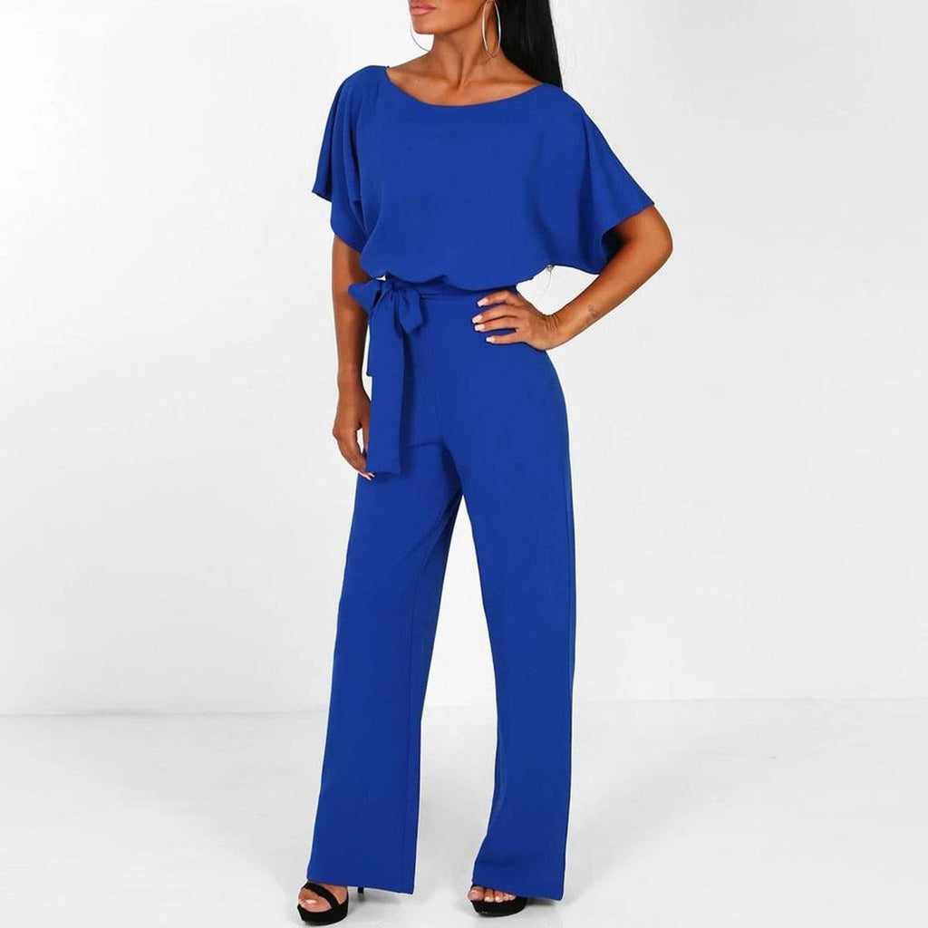Keira - Women's Elegant Tie-Waist Jumpsuit