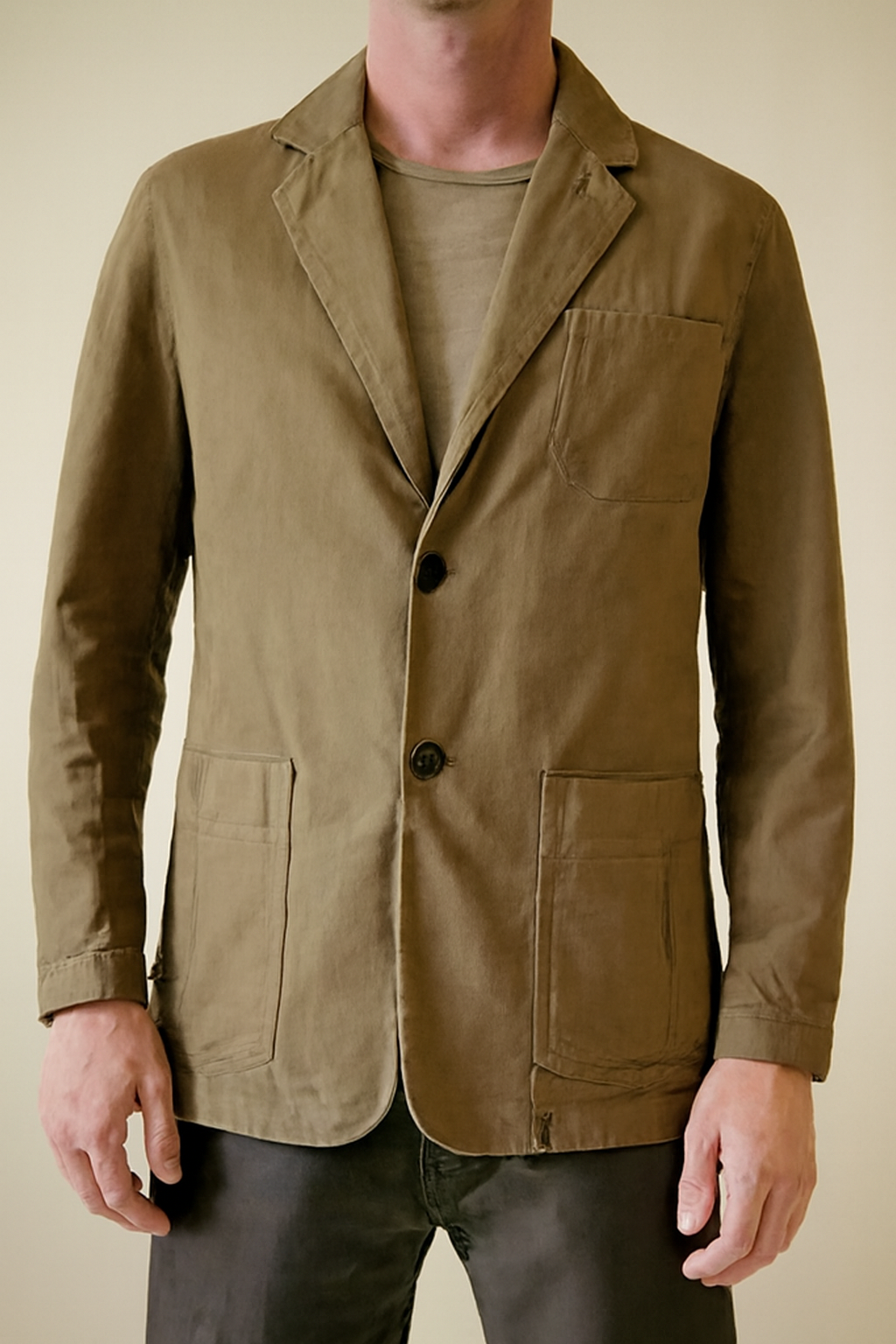 Lachlan - Men's Casual Blazer with Striped Lining
