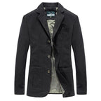 Lachlan - Men's Casual Blazer with Striped Lining