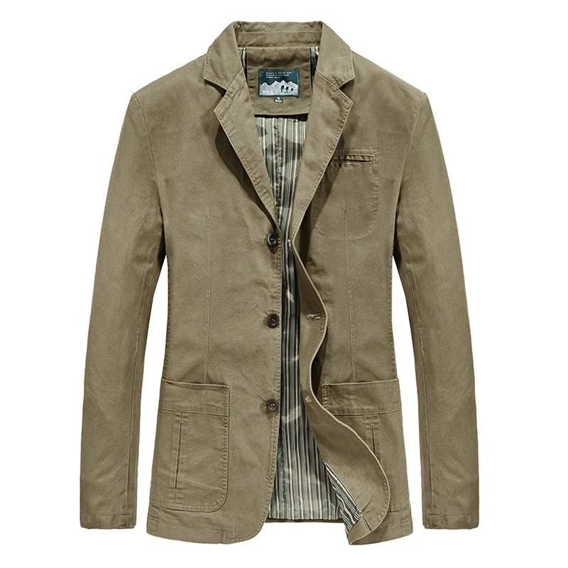 Lachlan - Men's Casual Blazer with Striped Lining
