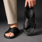 Lachlan - Men's Casual Faux Leather Slide Sandals