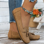 Lavinia - Women's Classic Loafers with Tassel Detail