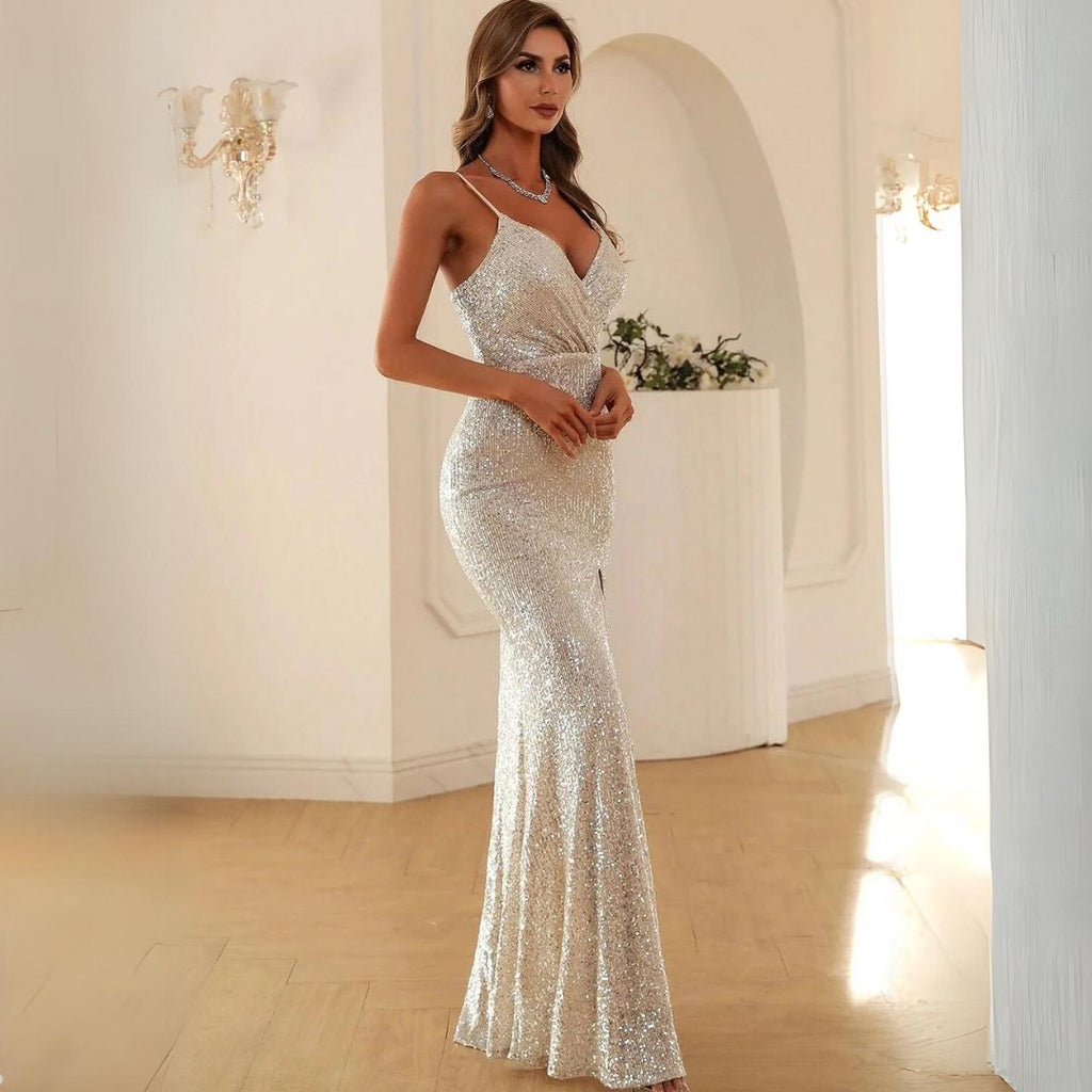 Lavinia - Women's Elegant Fancy Dress with Sequin Detail