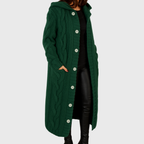 Lena - Women's Knitted Longline Coat with Hood