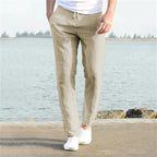 Lennox - Men's Classic Relaxed Fit Linen Trousers