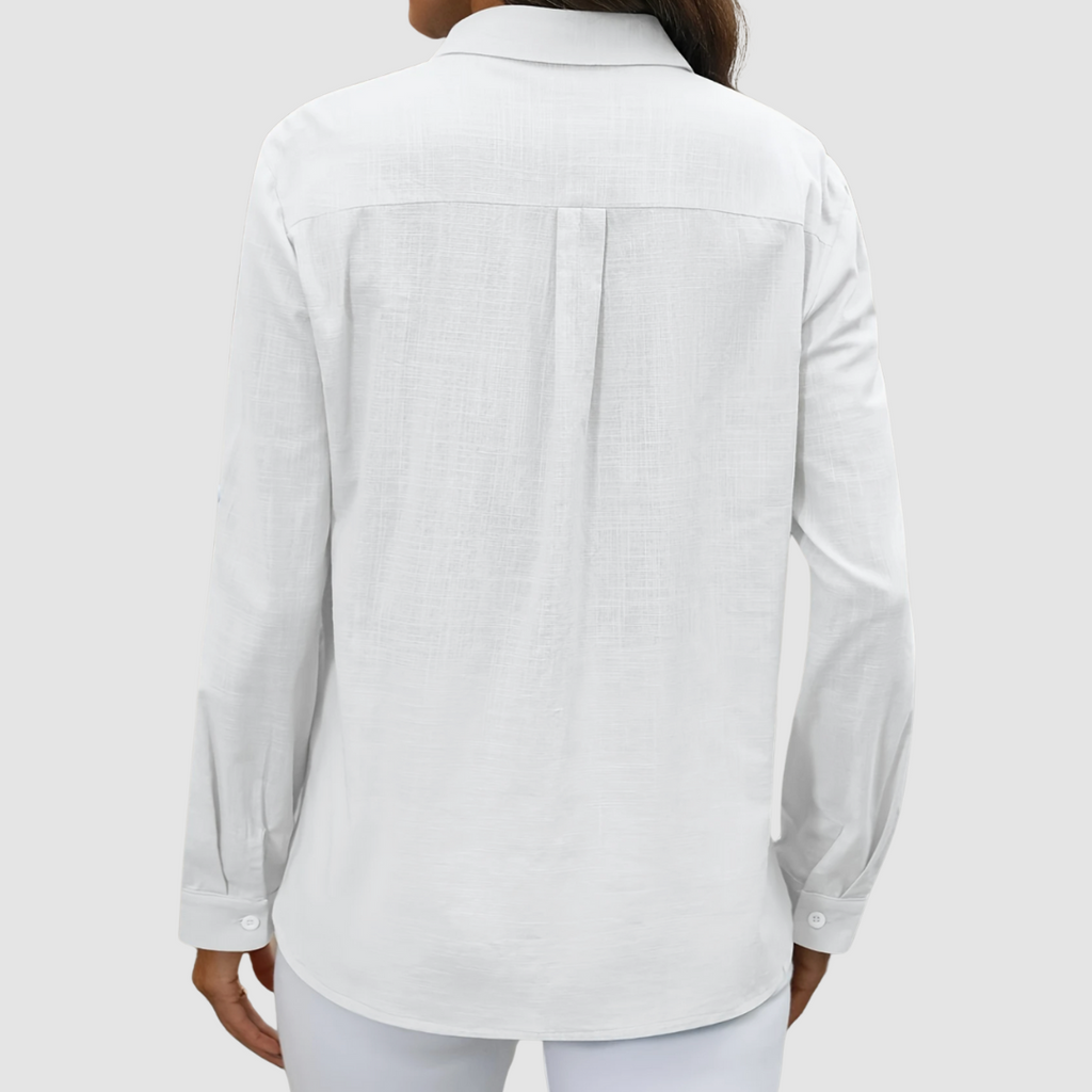 Lennox - Women's Elegant Perfect Blouse with Roll-Up Sleeves