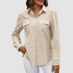 Lennox - Women's Elegant Perfect Blouse with Roll-Up Sleeves