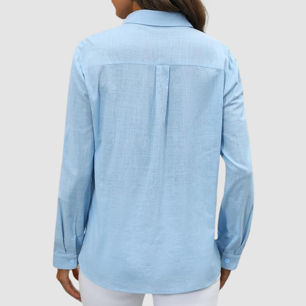 Lennox | Women's Elegant Perfect Blouse with Roll-Up Sleeves