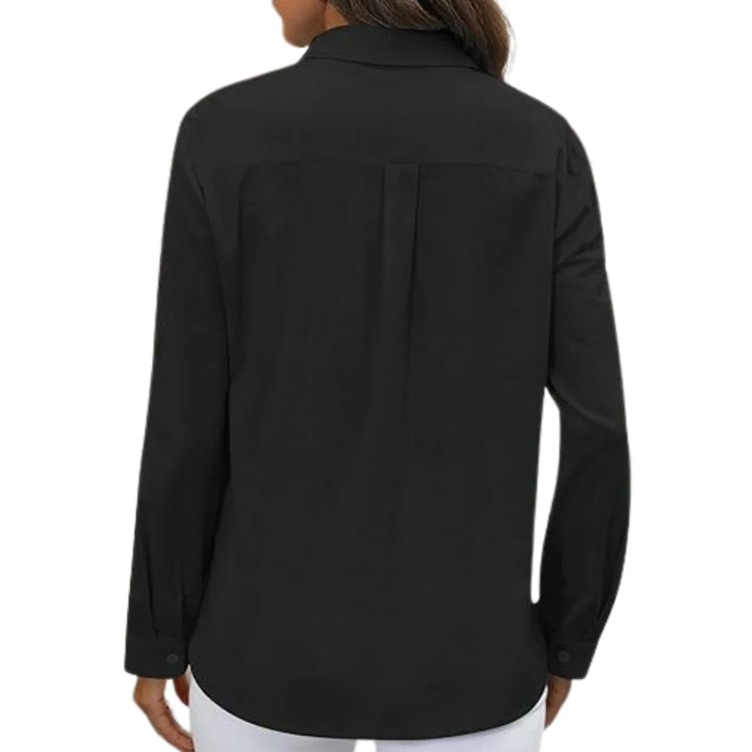 Lennox - Women's Elegant Perfect Blouse with Roll-Up Sleeves