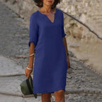 Lenore - Women's Classic V-Neck Shift Dress