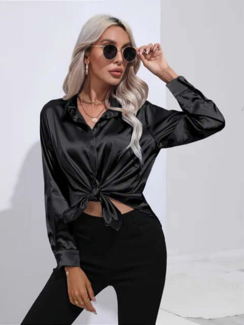 Liana - Women's Elegant Satin Blouse Collection