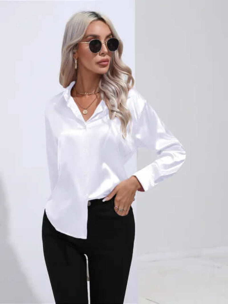 Liana - Women's Elegant Satin Blouse Collection