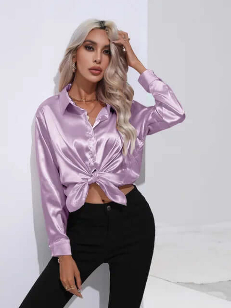 Liana - Women's Elegant Satin Blouse Collection