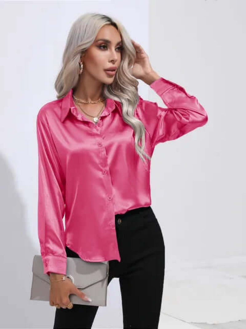 Liana | Women's Elegant Satin Blouse