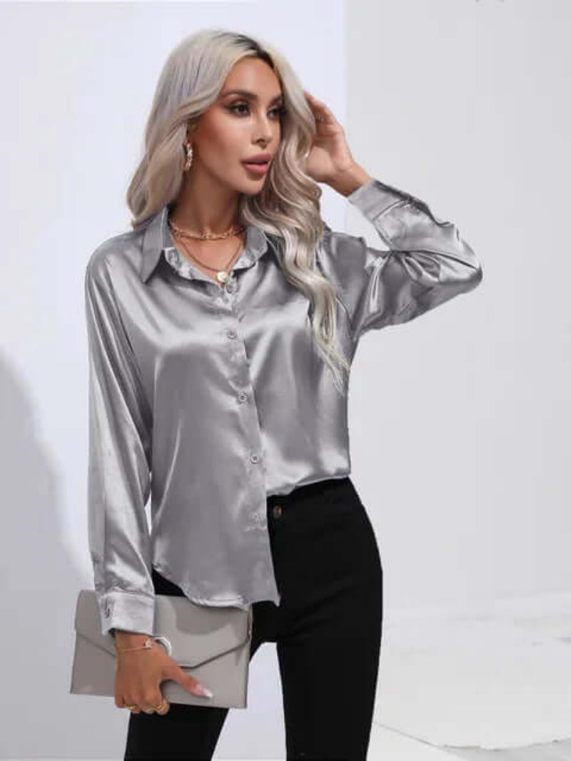 Liana - Women's Elegant Satin Blouse Collection
