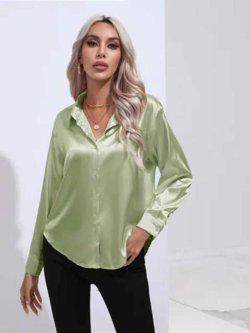 Liana - Women's Elegant Satin Blouse Collection