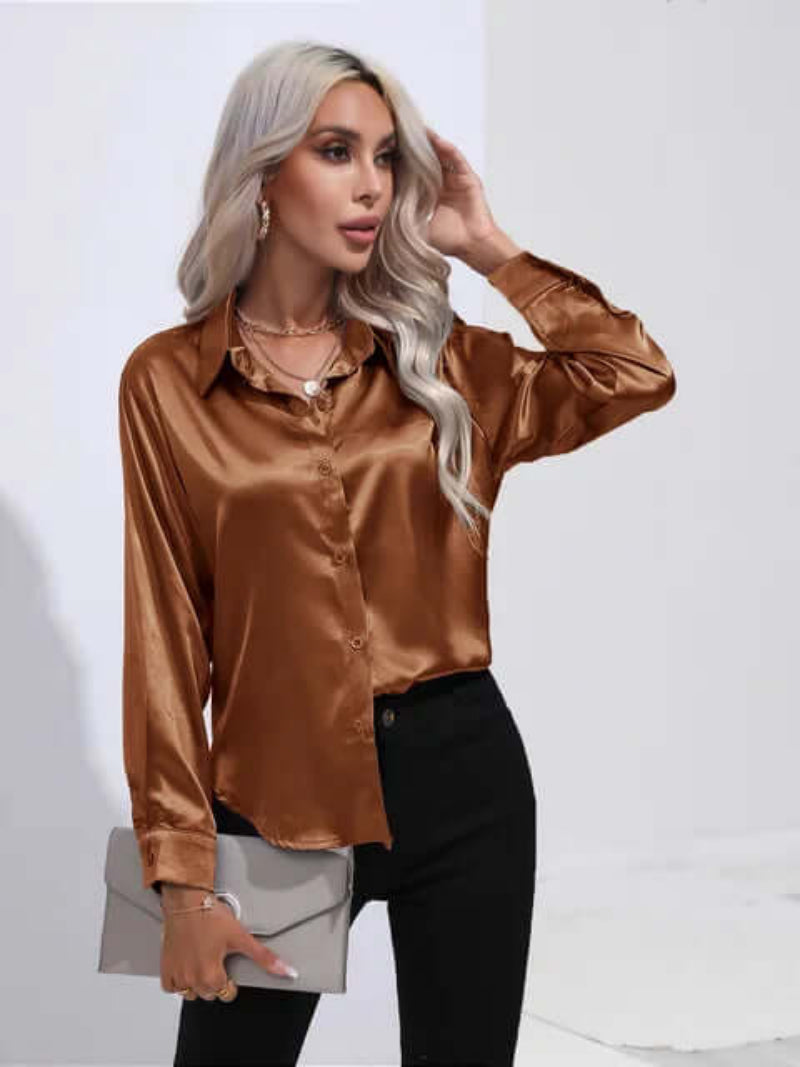 Liana - Women's Elegant Satin Blouse Collection