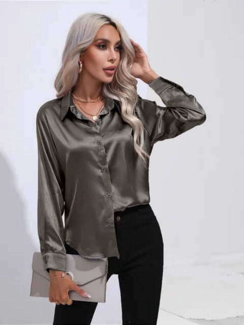 Liana - Women's Elegant Satin Blouse Collection