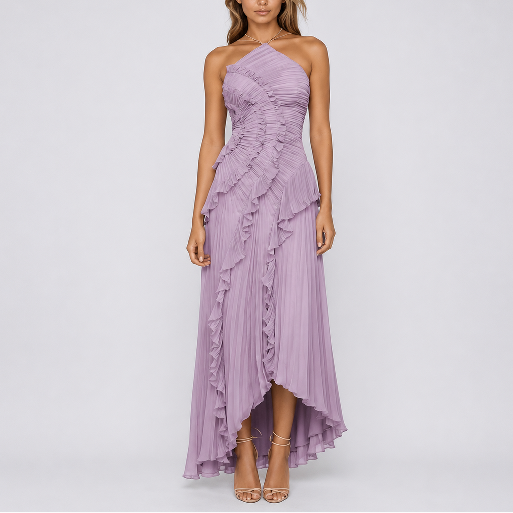 Lilith - Women's Elegant Pleated Maxi Wedding Guest Dress
