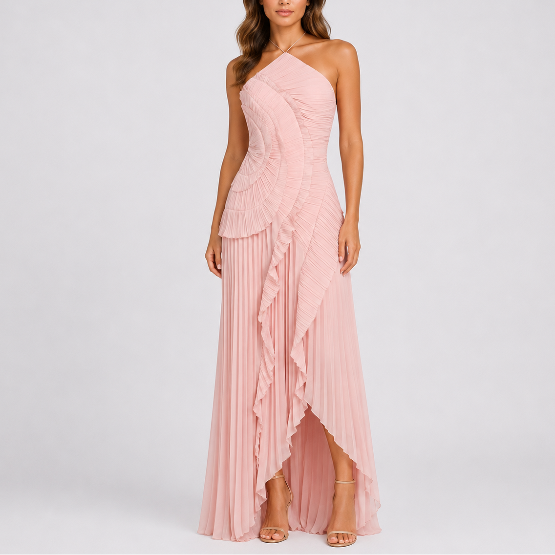 Lilith - Women's Elegant Pleated Maxi Wedding Guest Dress