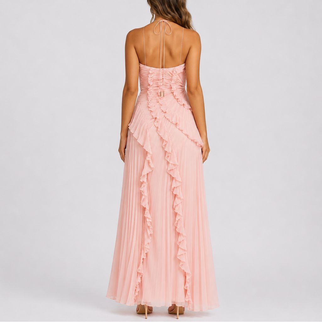Lilith - Women's Elegant Pleated Maxi Wedding Guest Dress