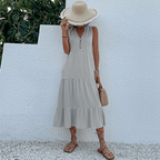 Liora - Women's Casual Sleeveless Tiered Midi Dress