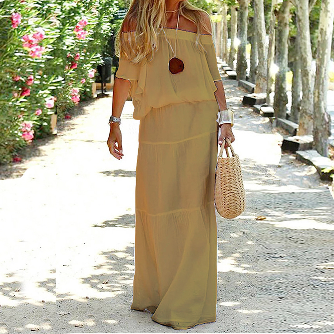 Liora - Women's Off-Shoulder Maxi Sun Dress