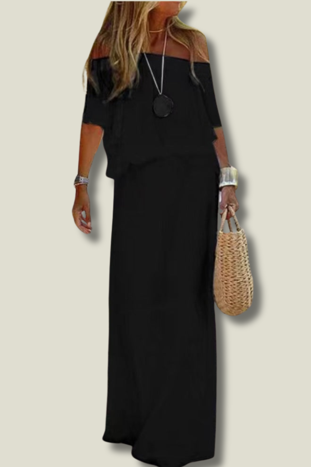 Liora - Women's Off-Shoulder Maxi Sun Dress