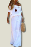 Liora - Women's Off-Shoulder Maxi Sun Dress
