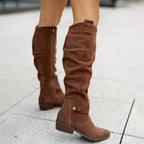 Liora - Women's Stylish Knee High Boots with Buckle Detail