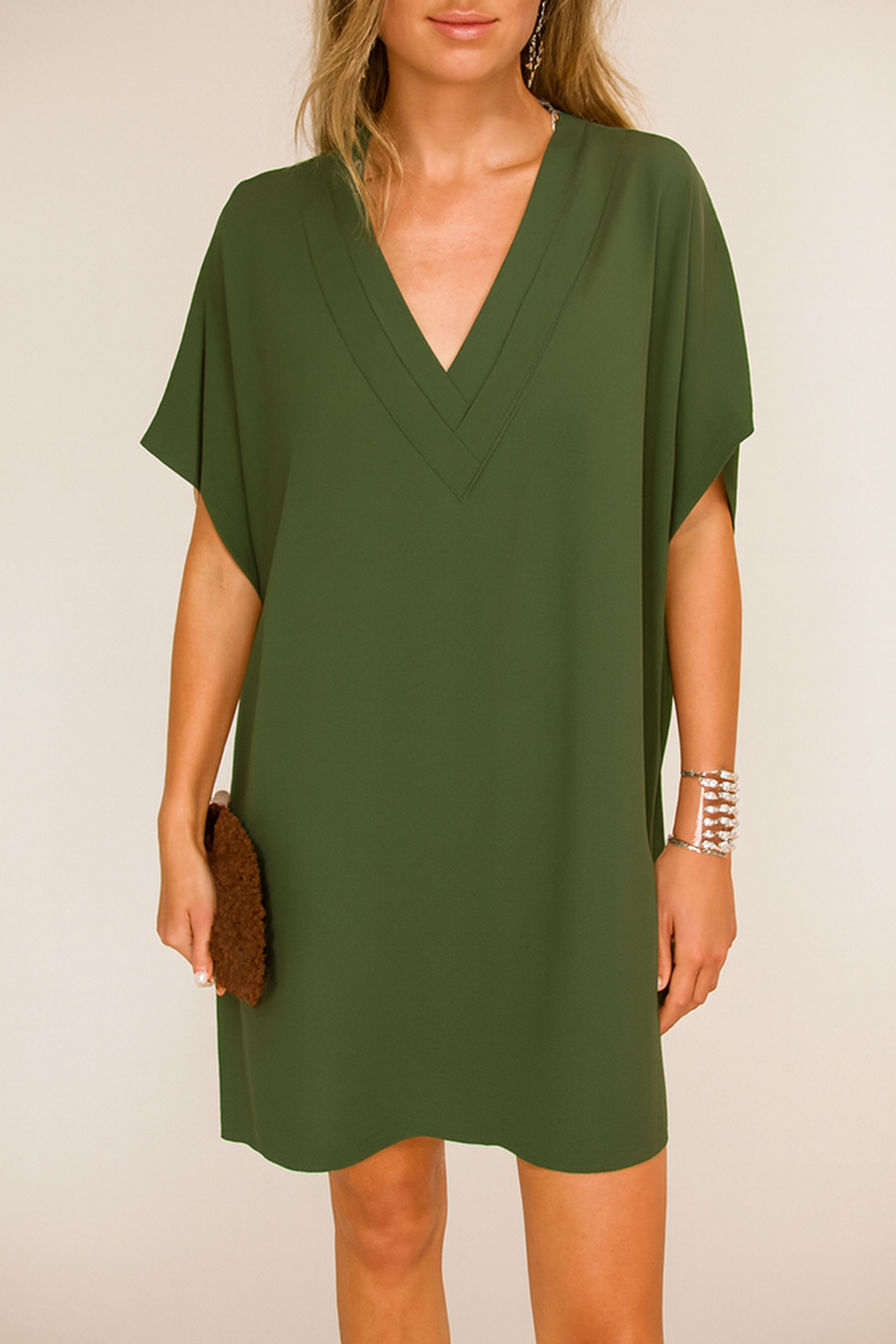 Livia - Women's Chic V-Neck Mini Dress