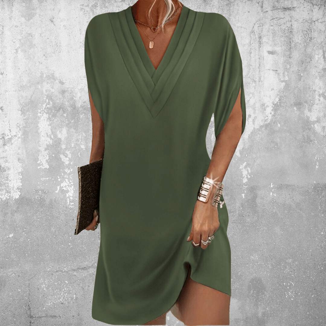 Livia - Women's Chic V-Neck Mini Dress