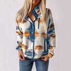 Livia - Women's Cosy Patterned Fleece Shirt