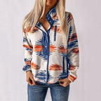 Livia - Women's Cosy Patterned Fleece Shirt