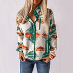 Livia - Women's Cosy Patterned Fleece Shirt