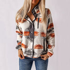 Livia - Women's Cosy Patterned Fleece Shirt
