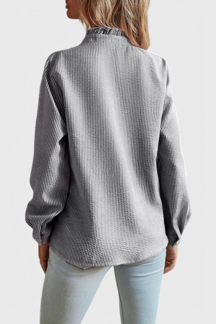 Livia - Women's Ruffle Blouse in Pastel Shades
