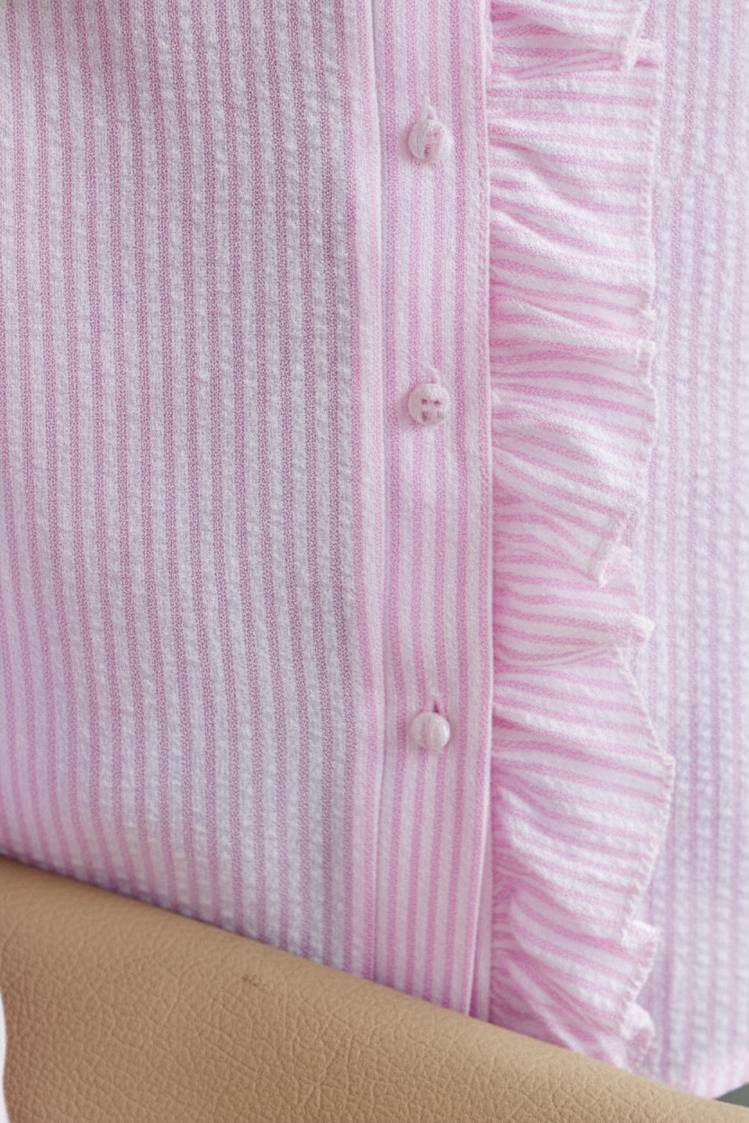 Livia - Women's Ruffle Blouse in Pastel Shades