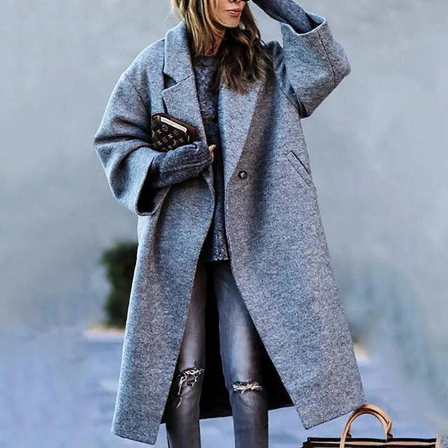 Livia - Women's Stylish Longline Trench Coat