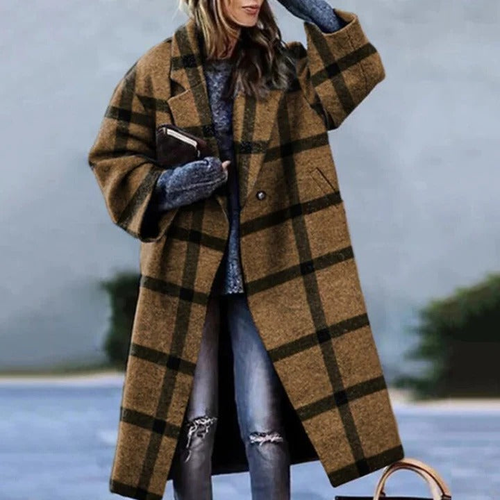 Livia - Women's Stylish Longline Trench Coat