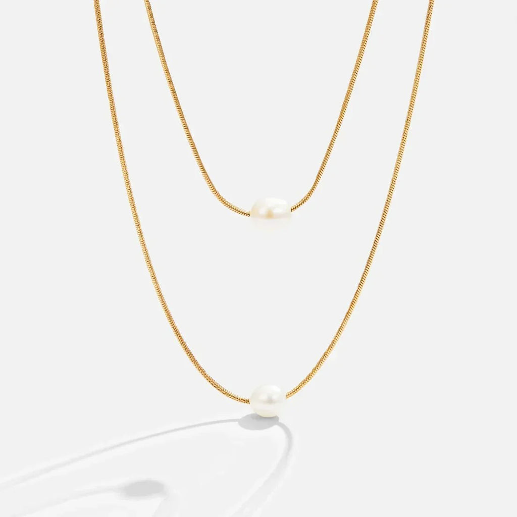 Lucille - Women's Layered Faux Pearl Necklace
