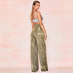 Lyra - Women's Sparkly Wide Leg Trousers