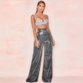Lyra - Women's Sparkly Wide Leg Trousers